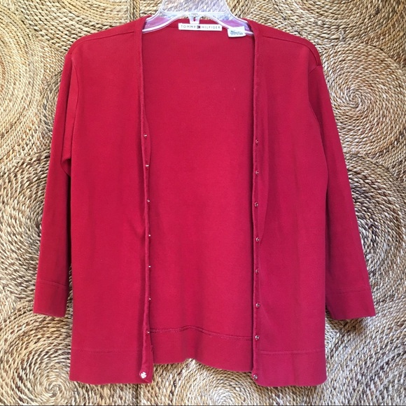 Vintage 1999 Tommy Hilfiger Thermal Shirt Red Card - Picture 2 of 14